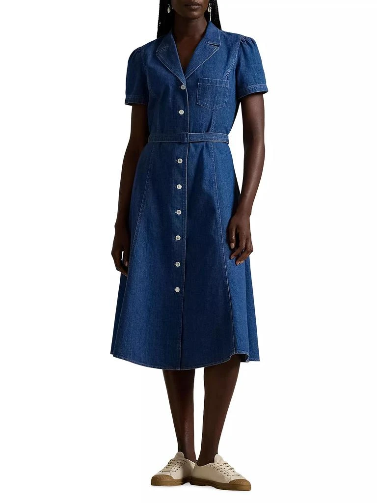 商品Ralph Lauren|Belted Denim Shirtdress,价格¥1574,第1张图片