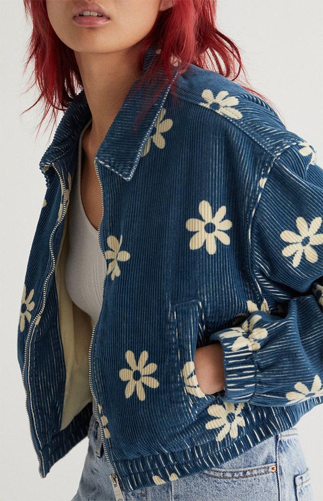 商品PacSun|Navy Floral Cropped Jacket,价格¥269,第4张图片详细描述