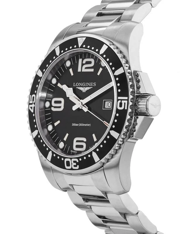 商品Longines|Longines HydroConquest Quartz 44mm Black Dial Men's Watch L3.840.4.56.6,价格¥6401,第3张图片详细描述