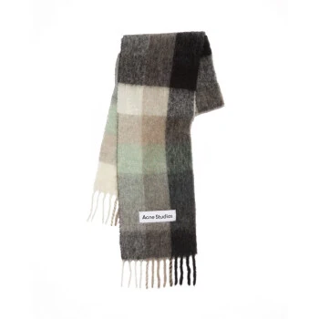 商品SEZANE| 男女同款绿色/灰色/黑色羊驼毛混纺大格纹围巾,价格¥2244,第1张图片