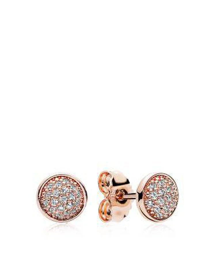 商品PANDORA|Sterling Silver & Cubic Zirconia Rose Dazzling Droplets Stud Earrings,价格¥487,第1张图片