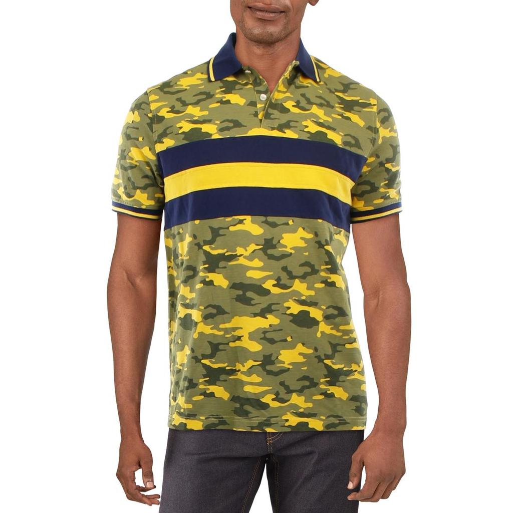 Club Room Mens Colorblock Camouflage Polo商品第1张图片规格展示