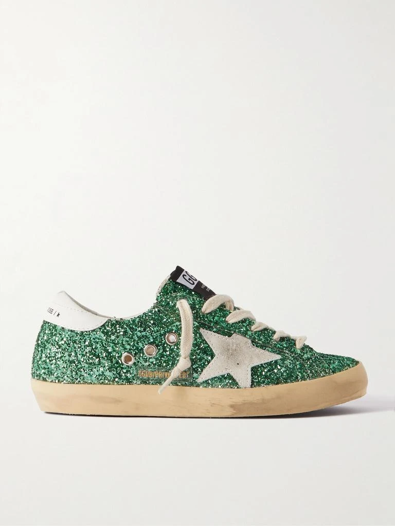 商品Golden Goose|Superstar 仿旧绒面革边饰亮片金葱皮革运动鞋  - IT36,价格¥5540,第1张图片