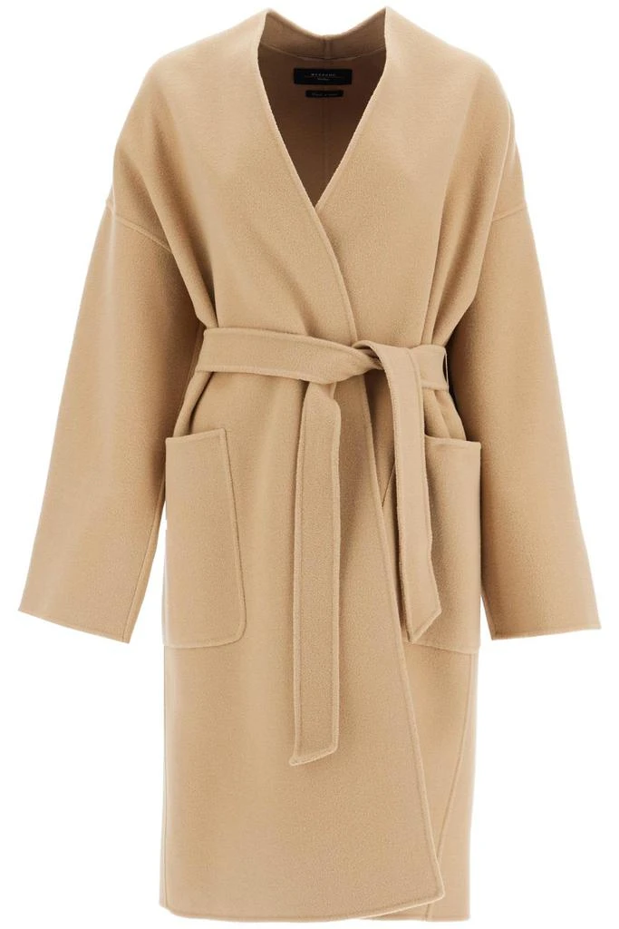 商品Weekend Max Mara|eris midi wrap coat with robe,价格¥2114,第1张图片