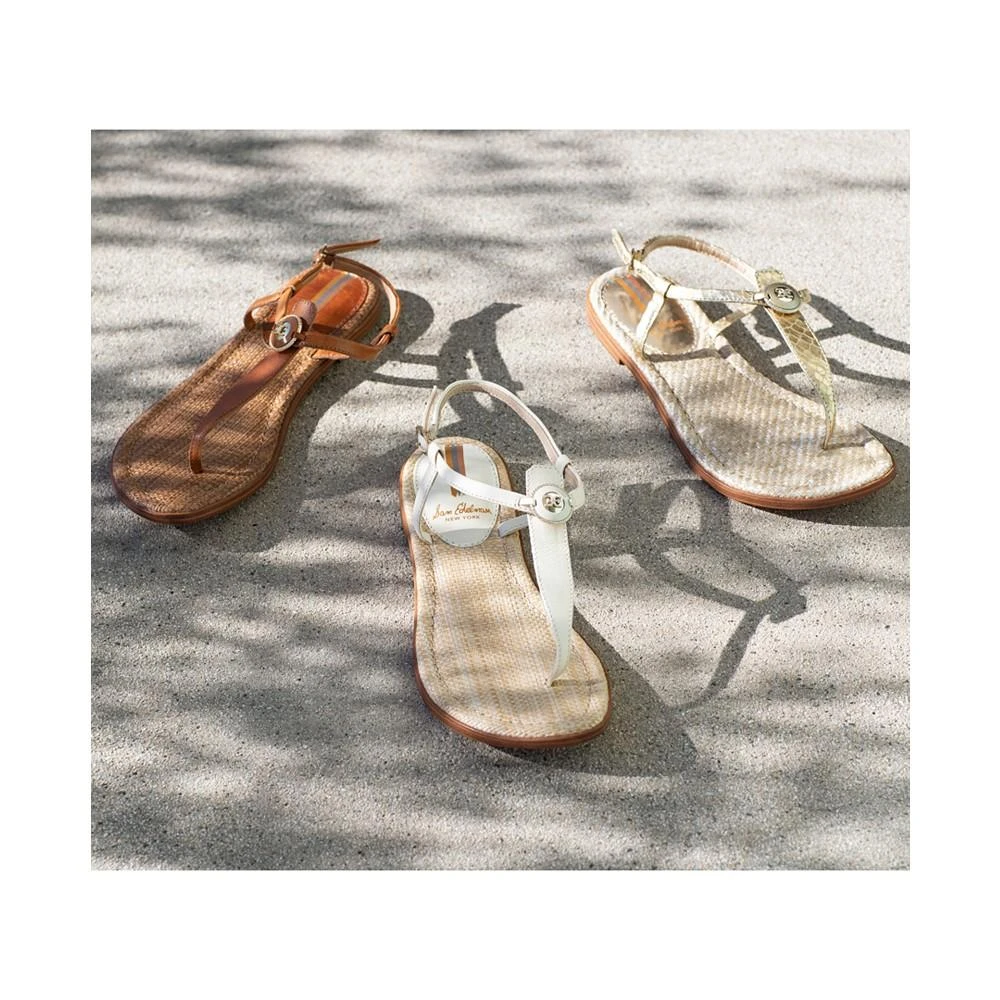 商品Sam Edelman|Gigi Signet T-Strap Flat Sandals,价格¥370,第3张图片详细描述