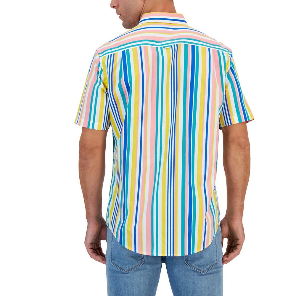 Men's Short-Sleeve Lori Stripe Shirt, Created for Macy's商品第2张图片规格展示