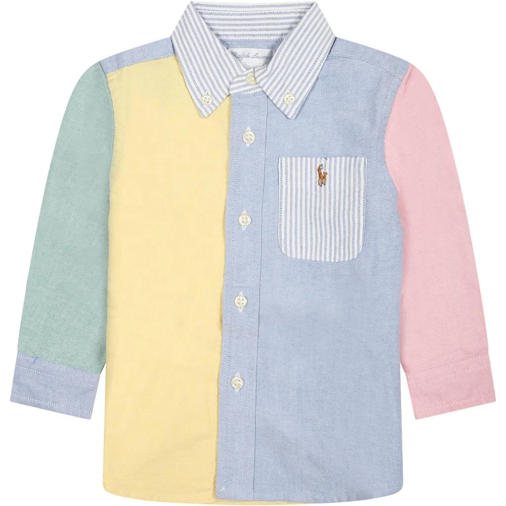 商品Ralph Lauren|Multicolored Shirt For Babies With Logo,价格¥991,第1张图片