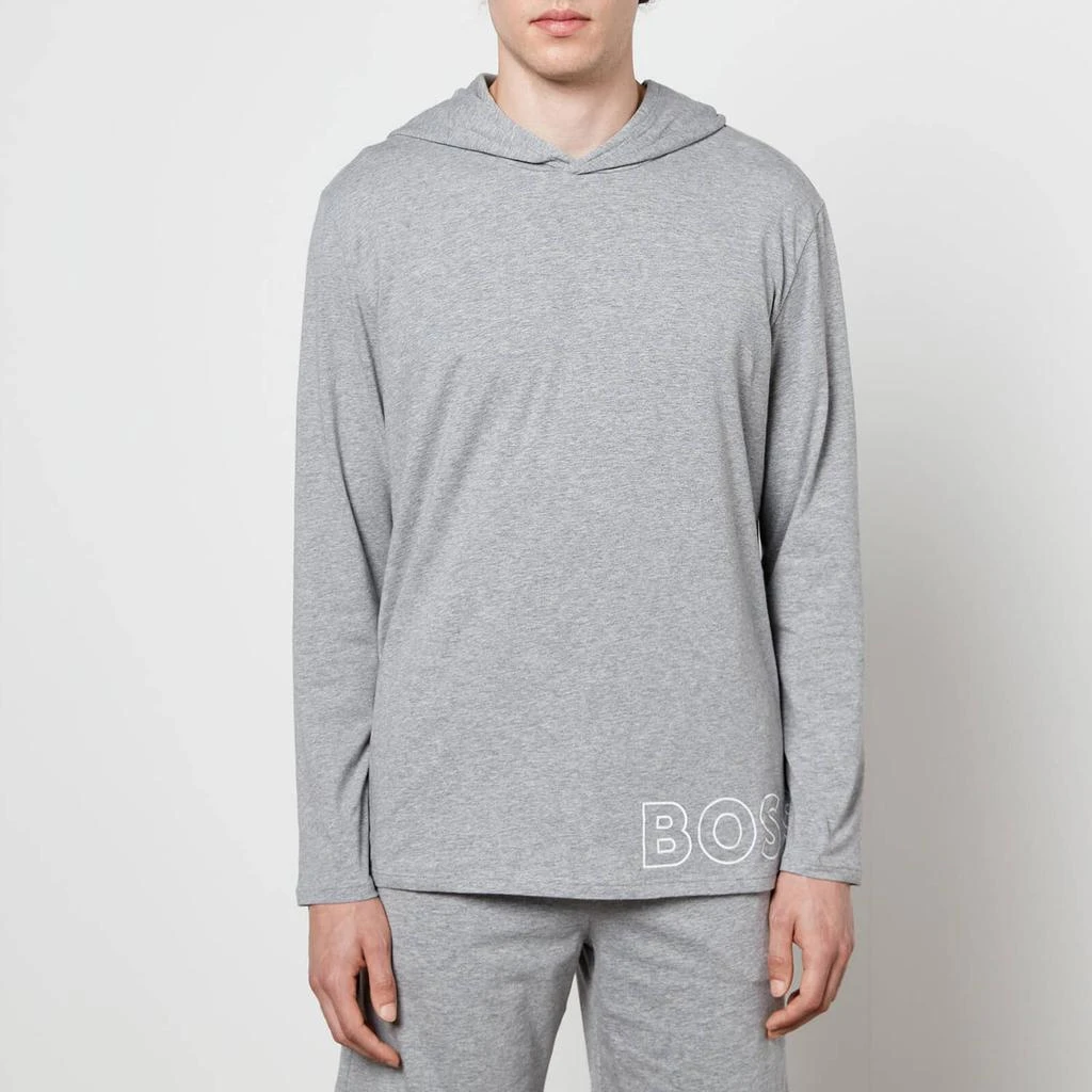 商品Hugo Boss|BOSS Bodywear Men's Identity Hooded Long Sleeve Top - Medium Grey,价格¥169,第1张图片