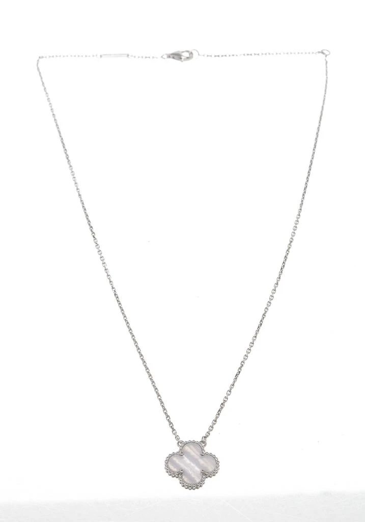 商品[二手商品] Van Cleef & Arpels|Van Cleef & Arpels 18k White Gold Vintage Alhambra Necklace,价格¥31460,第2张图片详细描述