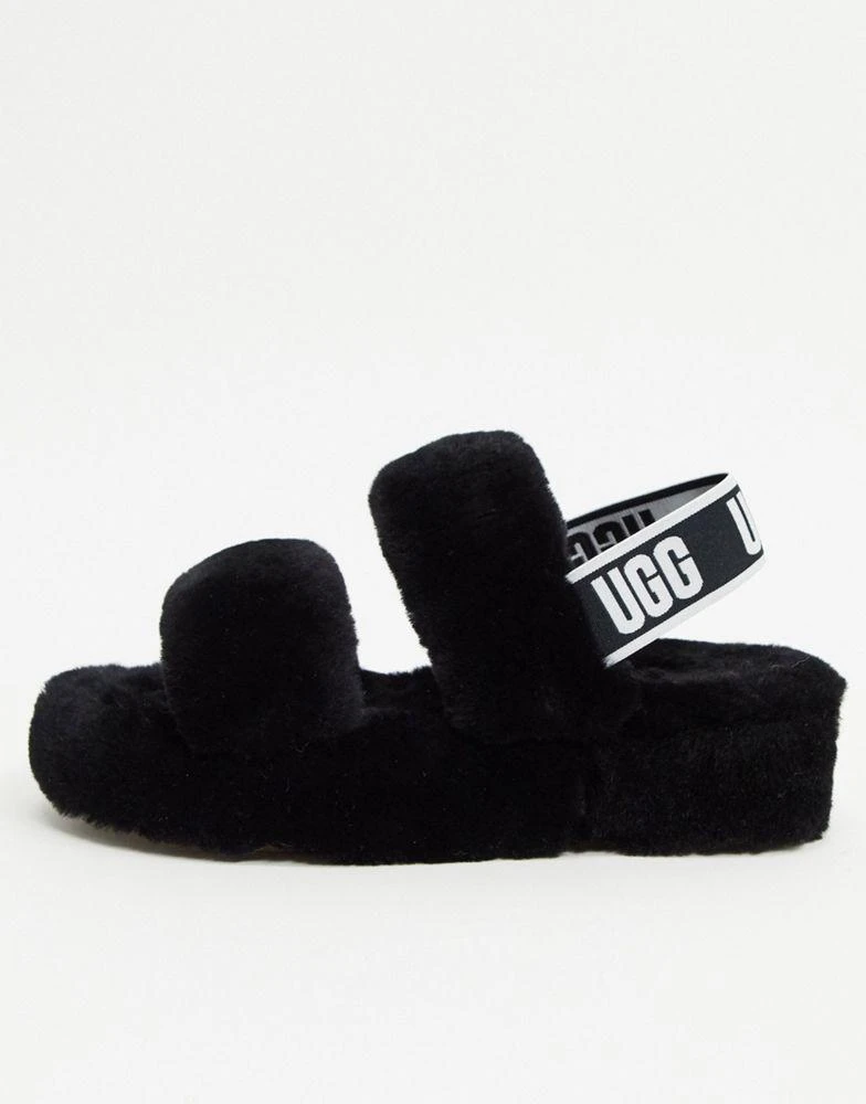 商品UGG|UGG Oh Yeah logo double strap sandals in black,价格¥531,第2张图片详细描述