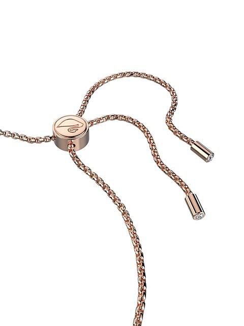 Lovely Rose Goldplated Crystal Interlocking Heart Bracelet商品第3张图片规格展示