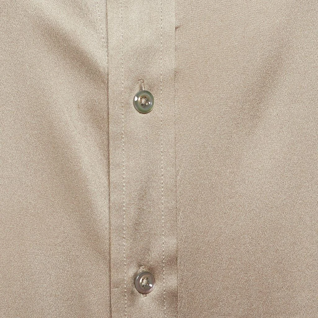 商品[二手商品] Ralph Lauren|Ralph Lauren Champagne Silk Button Front Shirt L,价格¥958,第3张图片详细描述