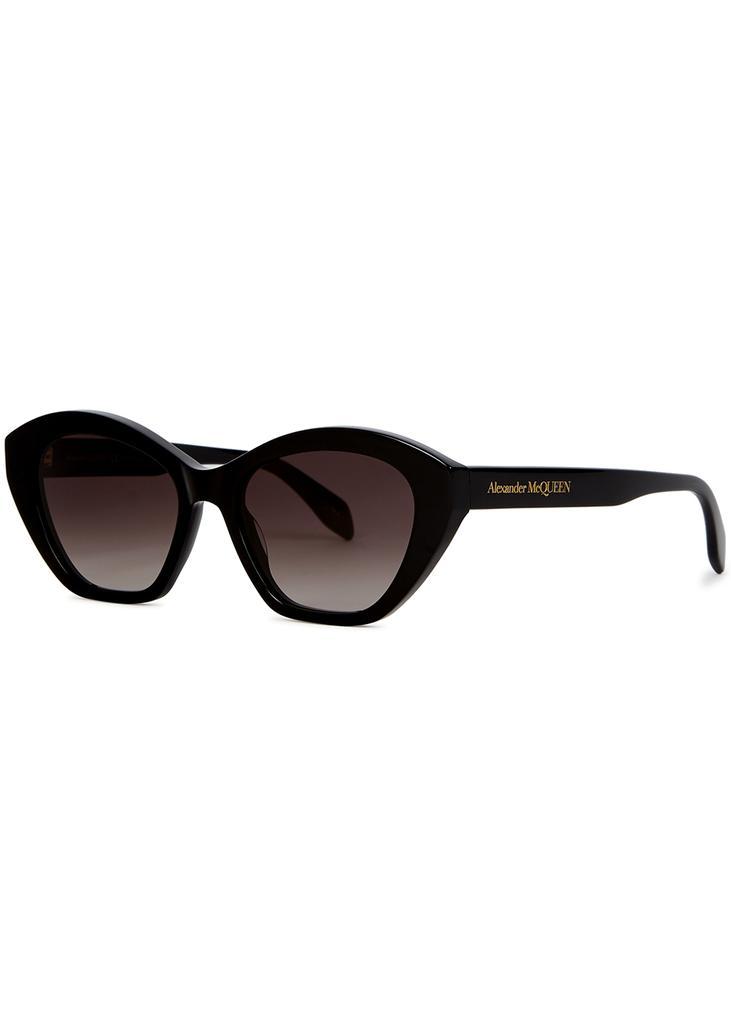 商品Alexander McQueen|Black cat-eye sunglasses,价格¥1801,第1张图片