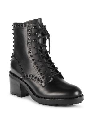 Studded Leather Combat Boots商品第2张图片规格展示