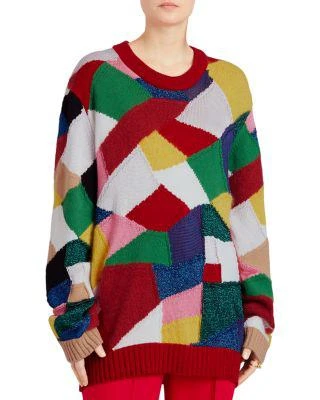 商品Burberry|Gladey Patchwork Sweater,价格¥3706,第1张图片