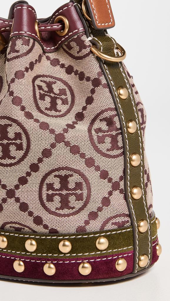 商品Tory Burch|Tory Burch T Monogram Jacquard Studded Bucket Bag,价格¥4442,第7张图片详细描述