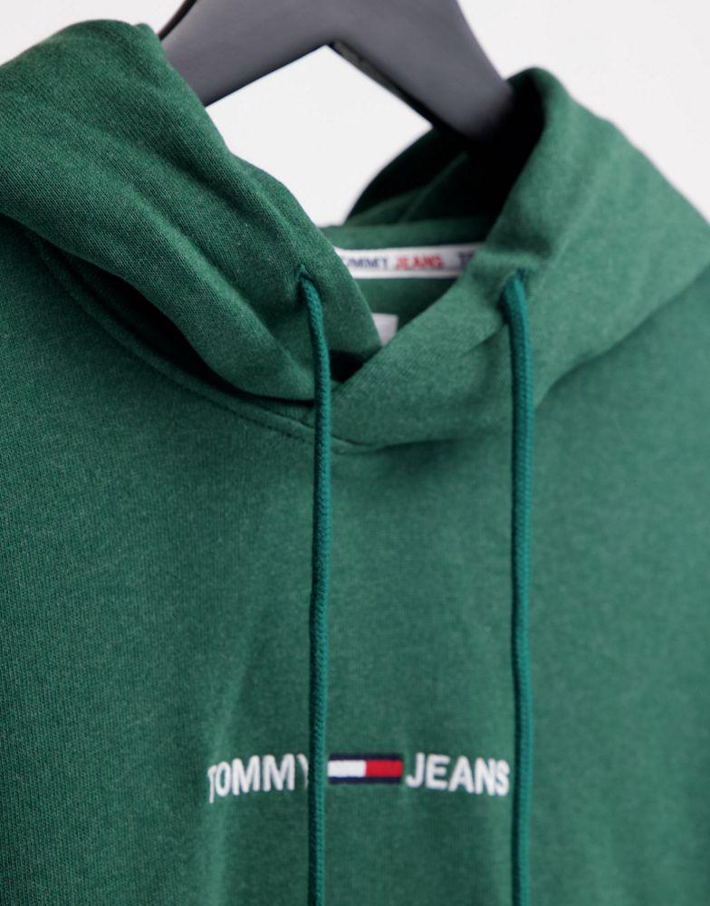 Tommy Jeans straight logo hoodie in green商品第3张图片规格展示