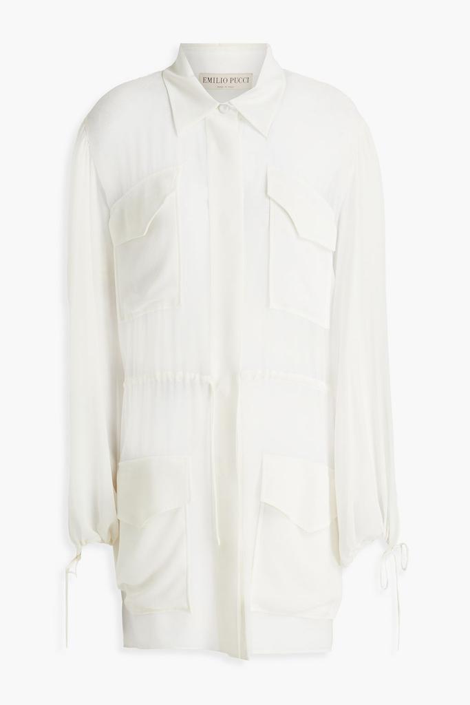 商品EMILIO PUCCI|Gathered silk-chiffon shirt,价格¥3938,第1张图片