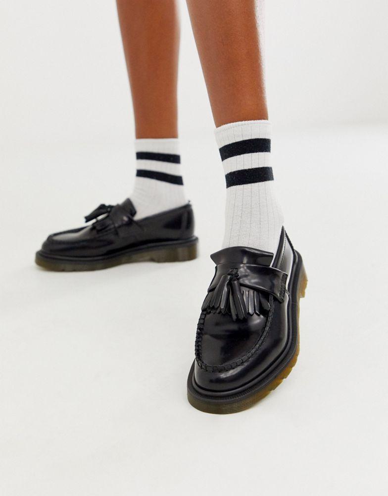 商品Dr. Martens|Dr Martens Adrian tassle loafer in black,价格¥1135,第1张图片