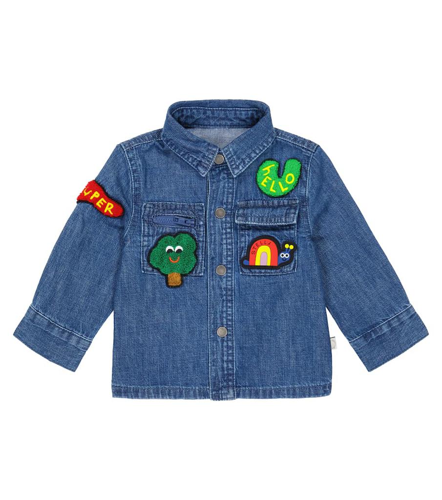 Baby embroidered denim shirt商品第1张图片规格展示