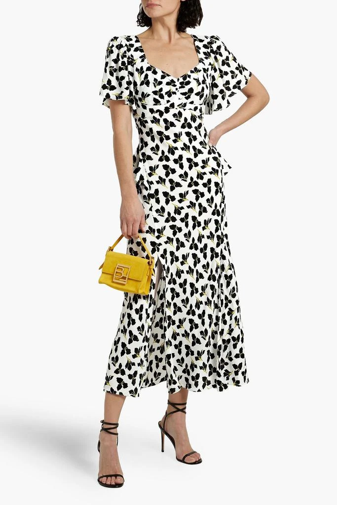 商品Diane von Furstenberg|Aurora ruffled floral-print crepe midi dress,价格¥1568,第2张图片详细描述