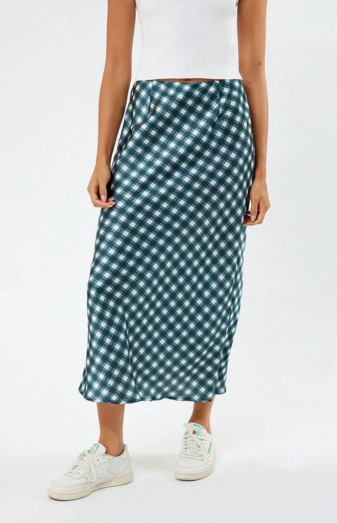 商品Daisy Street|Plaid Satin Midi Skirt,价格¥325,第2张图片详细描述