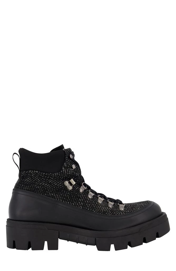 商品Karl Lagerfeld Paris|Mixed Media Lug Sole Combat Boot,价格¥375,第3张图片详细描述