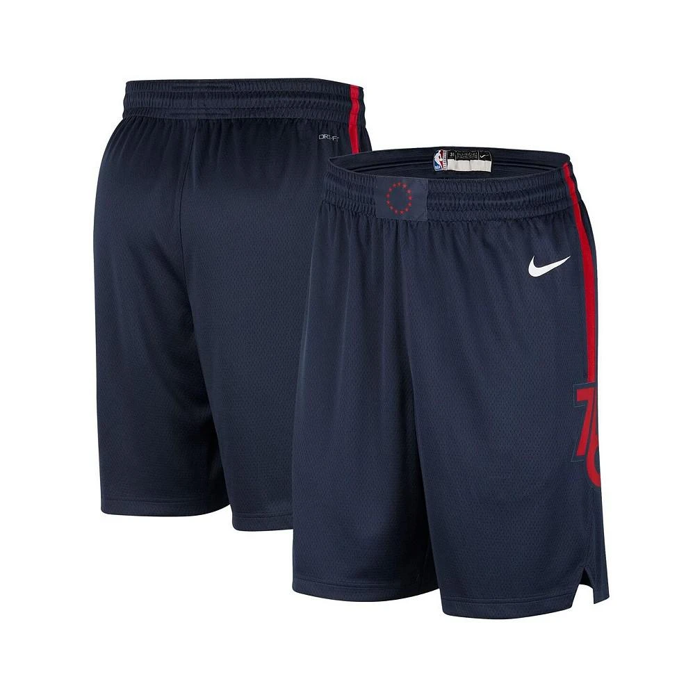 商品NIKE|Men's Navy Philadelphia 76ers 2023/24 City Edition Swingman Shorts,价格¥662,第1张图片