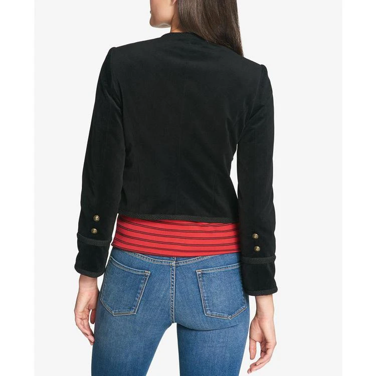 商品Tommy Hilfiger|Velvet Double-Breasted Jacket, Created for Macy's,价格¥299,第2张图片详细描述