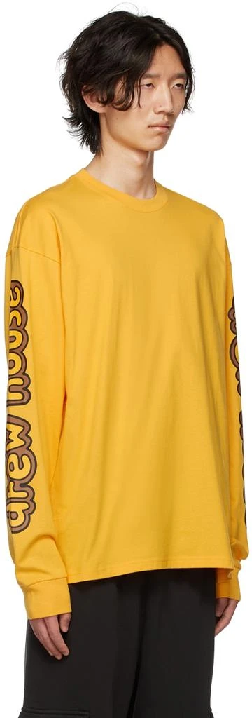 商品Drew House|SSENSE Exclusive Yellow Cartoon Font Long Sleeve T-Shirt,价格¥226,第2张图片详细描述