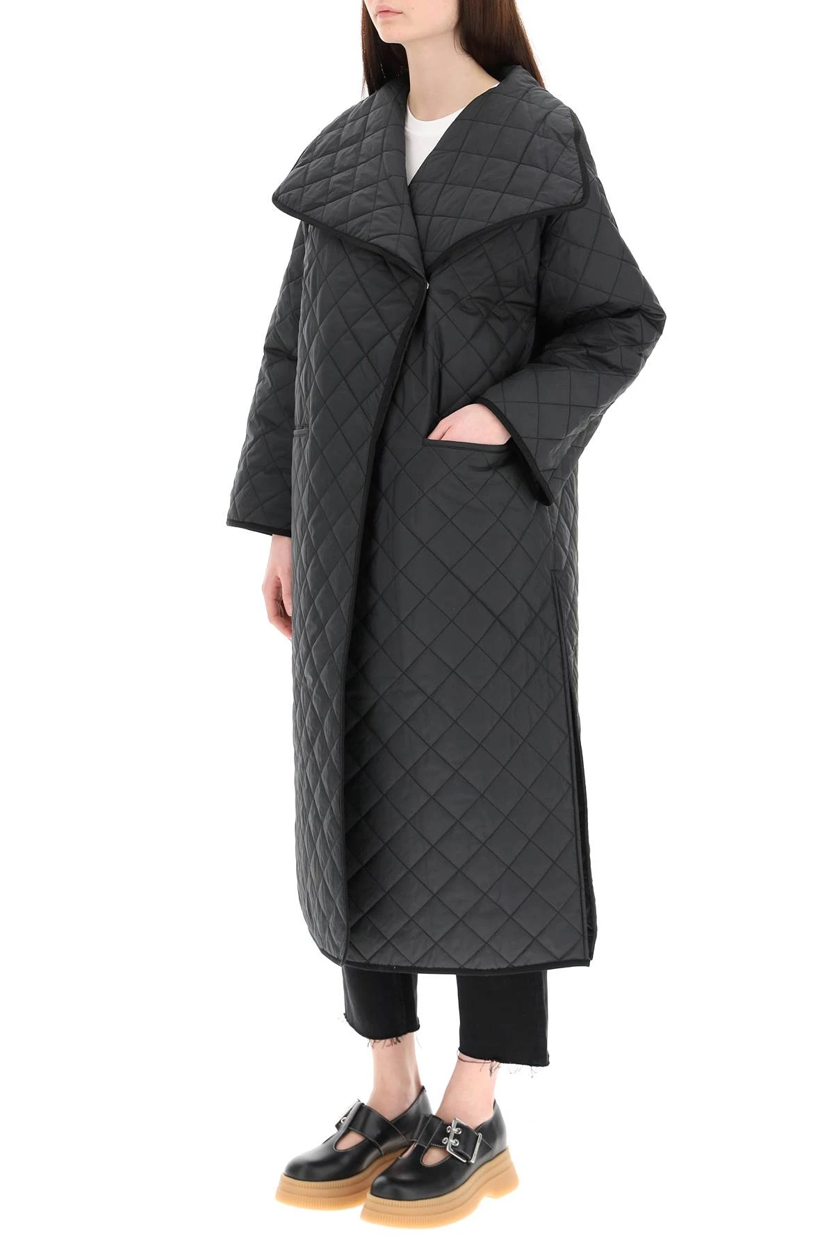 商品【商品预售7天】 Totême|Totême 女士大衣 213112732200 黑色,价格¥3459,第5张图片详细描述