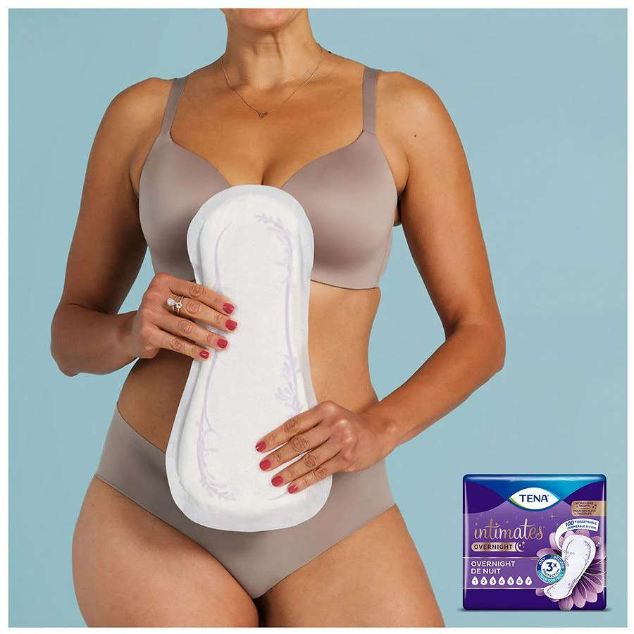 商品Tena Serenity|Intimates Extra Coverage Overnight Incontinence Pads,价格¥179,第5张图片详细描述