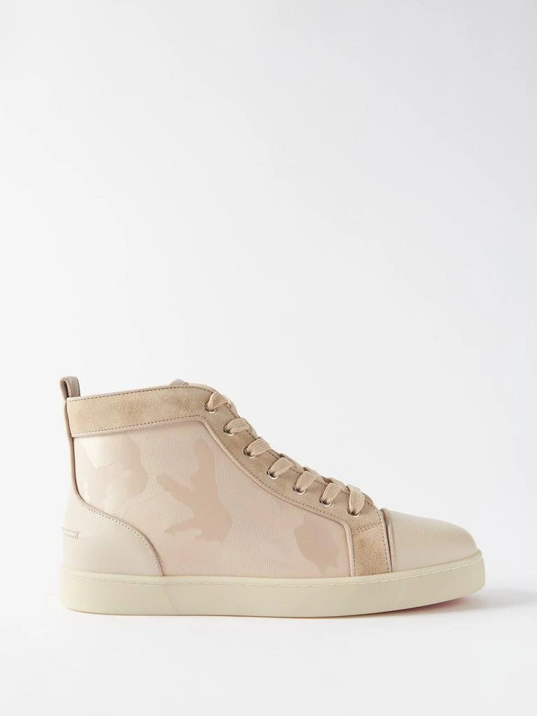 商品Christian Louboutin|Louis Orlato camouflage-jacquard high-top trainers,价格¥4187,第1张图片