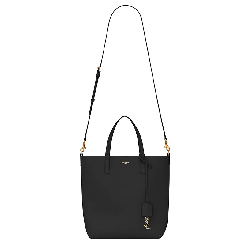 商品Yves Saint Laurent|【预售3-7天】SAINT LAURENT PARIS/圣罗兰 YSL 2021初春 TOY系列 女士黑色滑面小牛皮购物单肩斜挎手提包600307CSV0J1000,价格¥8152,第4张图片详细描述
