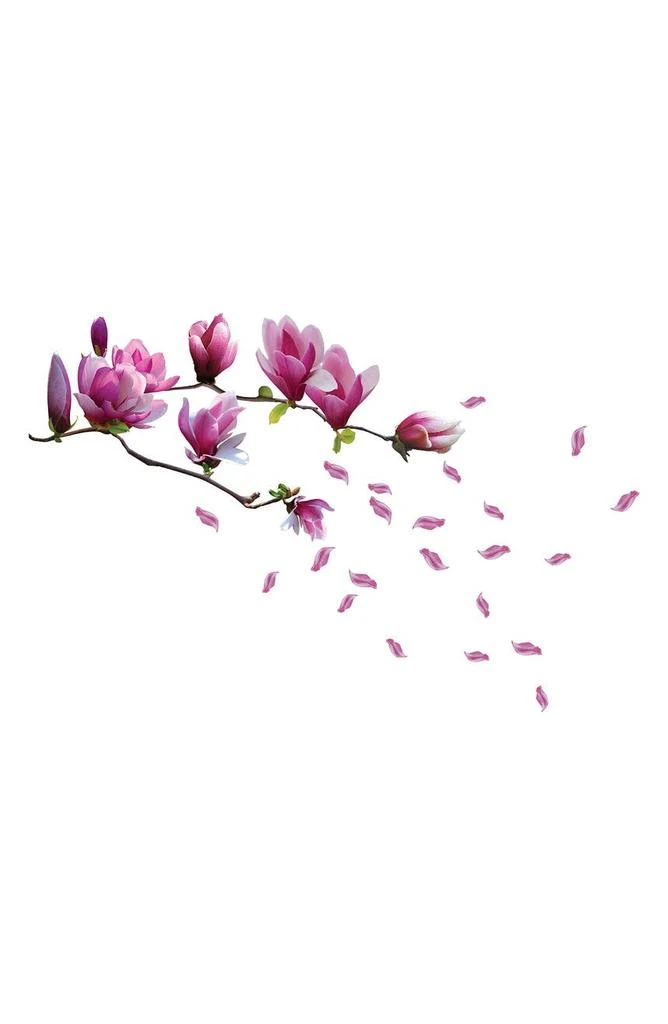 商品WALPLUS|Magnolia Flower Decal Sticker Wall Decoration - Pack of 3,价格¥219,第1张图片