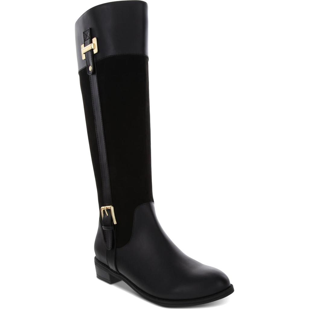 Karen Scott Womens Deliee 2 Faux Leather Wide-Calf Riding Boots商品第3张图片规格展示
