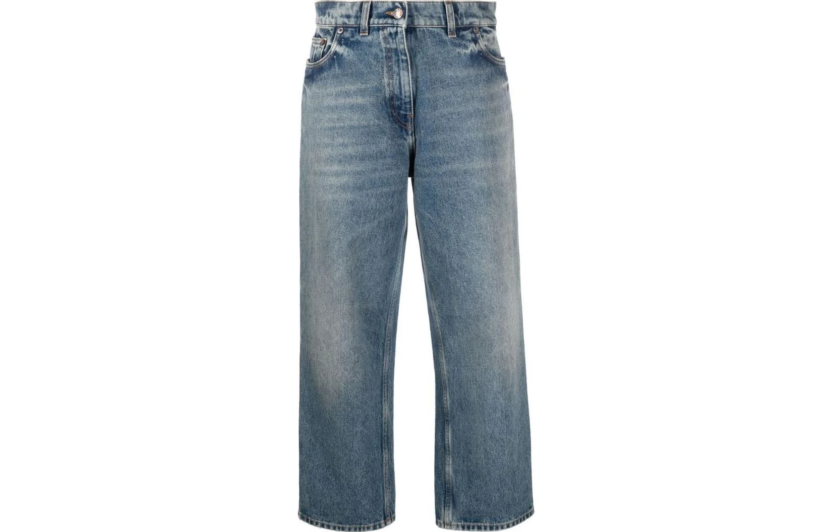 商品[国内直发] Prada|普拉达 SS23 水洗直筒宽松牛仔裤 女款 蓝色,价格¥9564,第1张图片