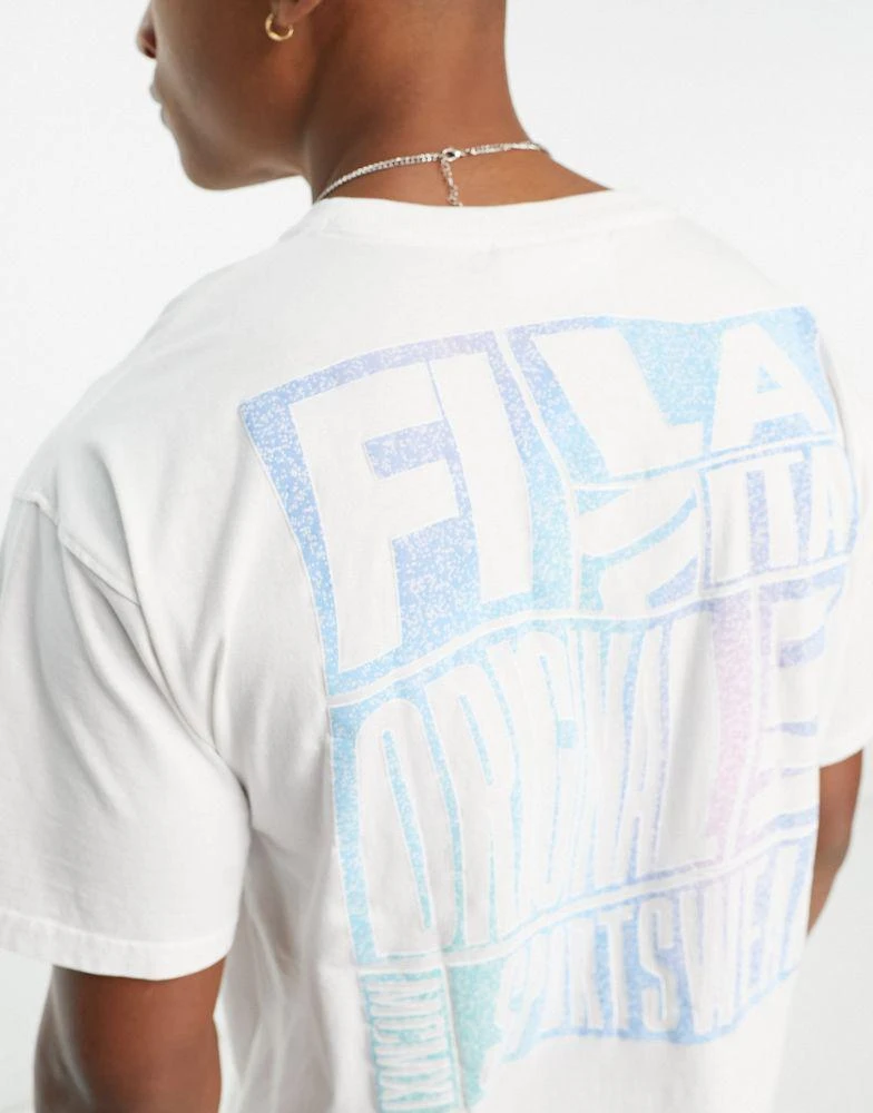 商品Fila|Fila t-shirt with wavy logo back print in white,价格¥205,第3张图片详细描述