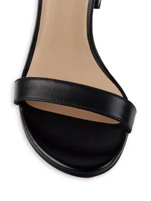 商品Stuart Weitzman|Women's Nearly Nude Leather Block-Heel Sandals,价格¥1107,第5张图片详细描�述