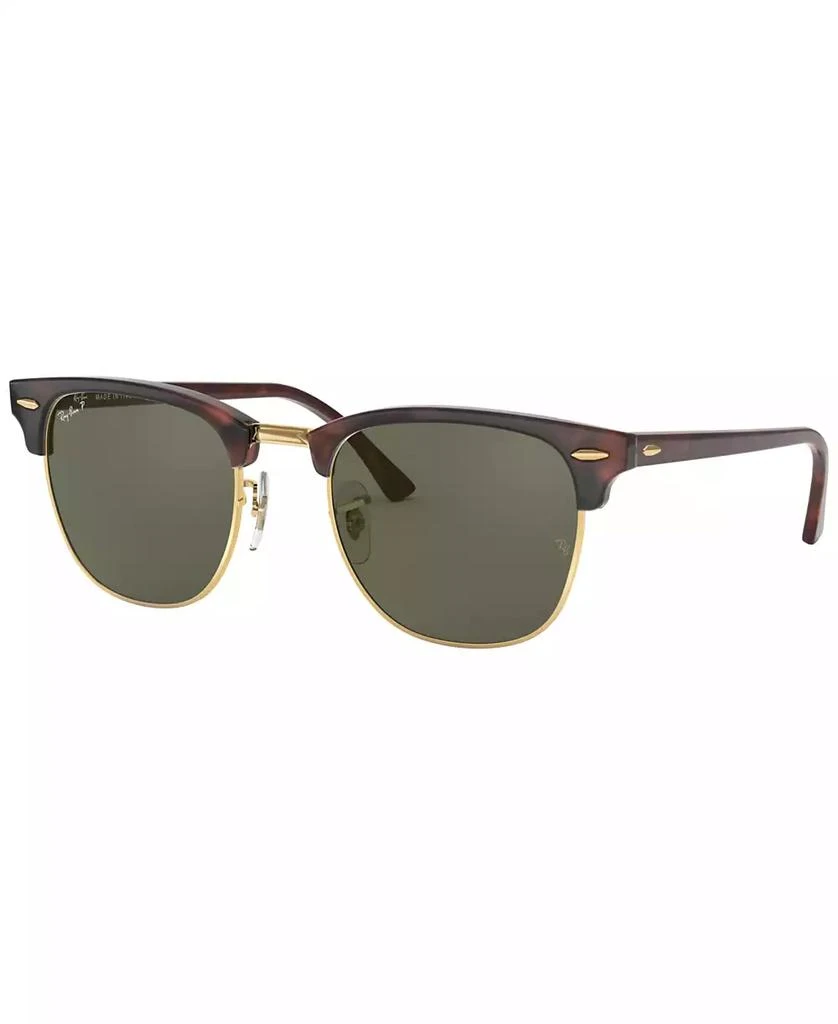 商品Ray-Ban|Unisex Polarized Low Bridge Fit Sunglasses, RB3016F CLUBMASTER CLASSIC 55,价格¥1816,第1张图片
