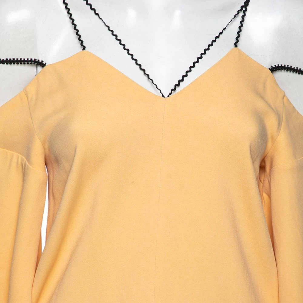 商品[二手商品] ROLAND MOURET|Roland Mouret Pale Orange Crepe Contrast Trim Conway Short Dress M,价格¥3120,第4张图片详细描述