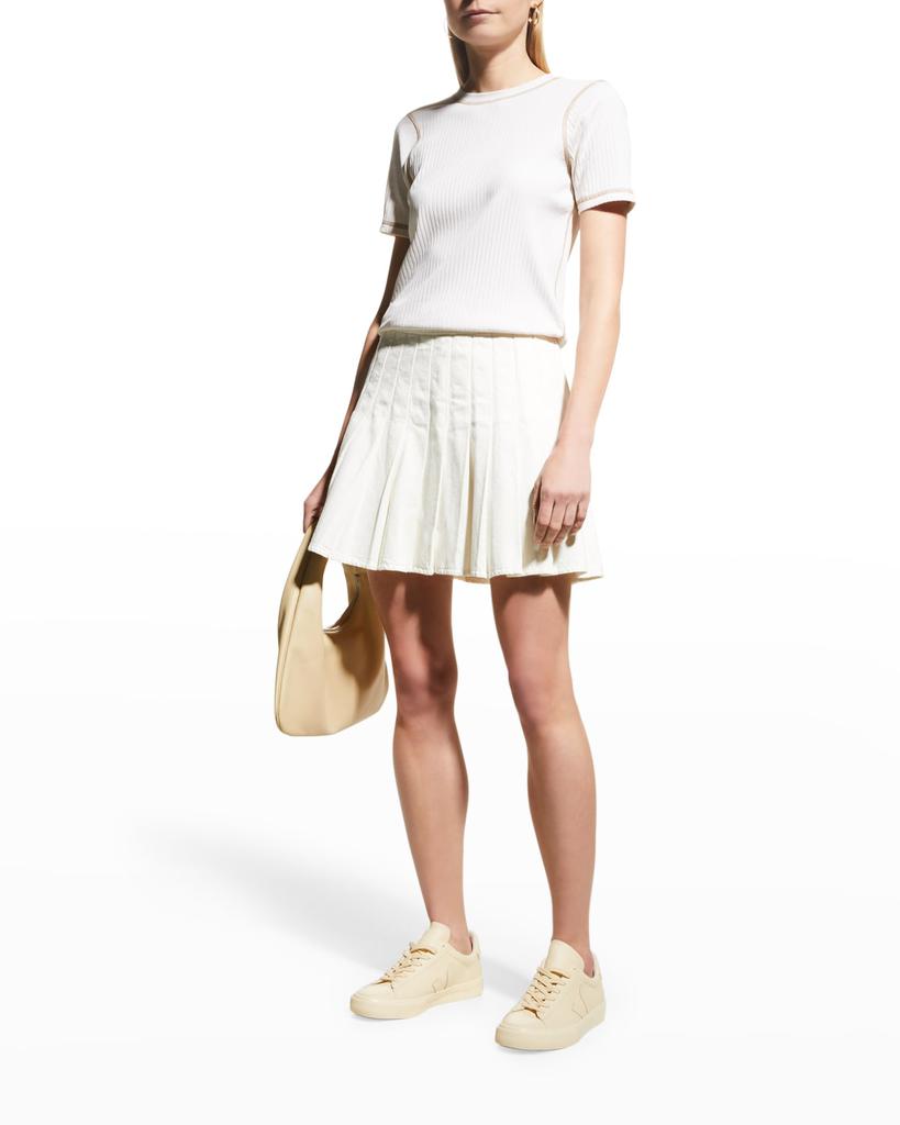 Pleated Denim Tennis Skirt商品第1张图片规格展示