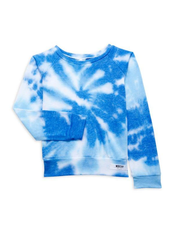 商品Worthy Threads|Baby Girl's, Little Girl's & Girl's Tie Dye Crewneck Sweatshirt,价格¥318,第1张图片