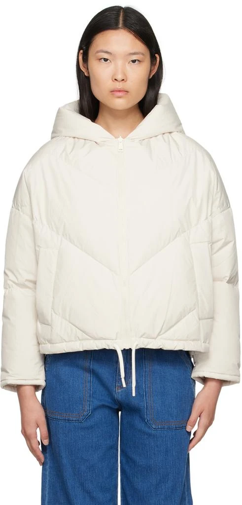 商品Yves Salomon|White Reversible Down Jacket,价格¥2086,第1张图片