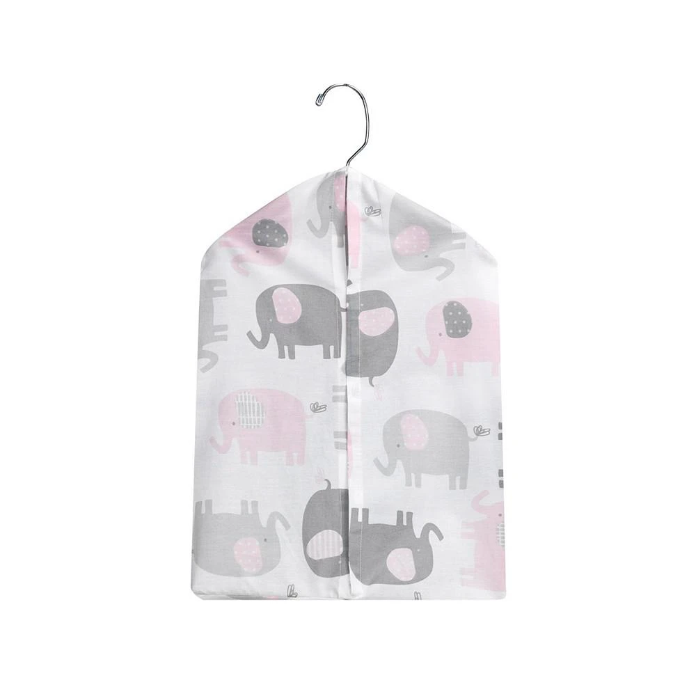 商品Bedtime Originals|Eloise Pink/Gray/White Elephant Diaper Stacker,价格¥112,第1张图片