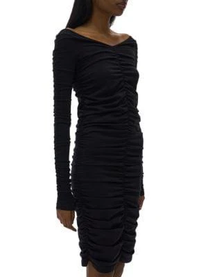 商品Helmut Lang|Ruched Midi Dress,价格¥375,第3张图片详细描述