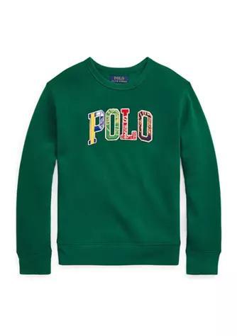 商品Ralph Lauren|Boys 8-20 Logo Fleece Graphic Sweatshirt,价格¥478,第1张图片