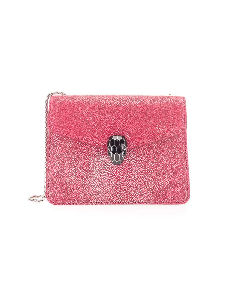 商品BVLGARI|Bulgari Women's Pink Leather Shoulder Bag,价格¥24369,第1张图片