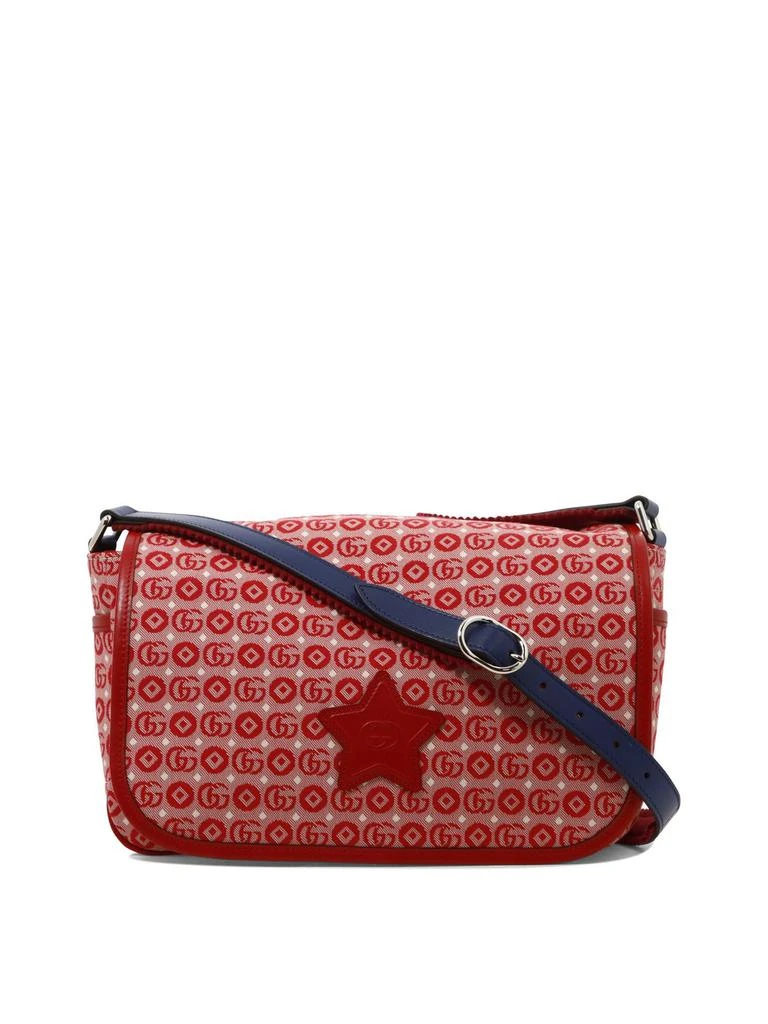 商品Gucci|Gucci Kids All-Over Patterned Foldover Top Messenger Bag,价格¥3897,第1张图片