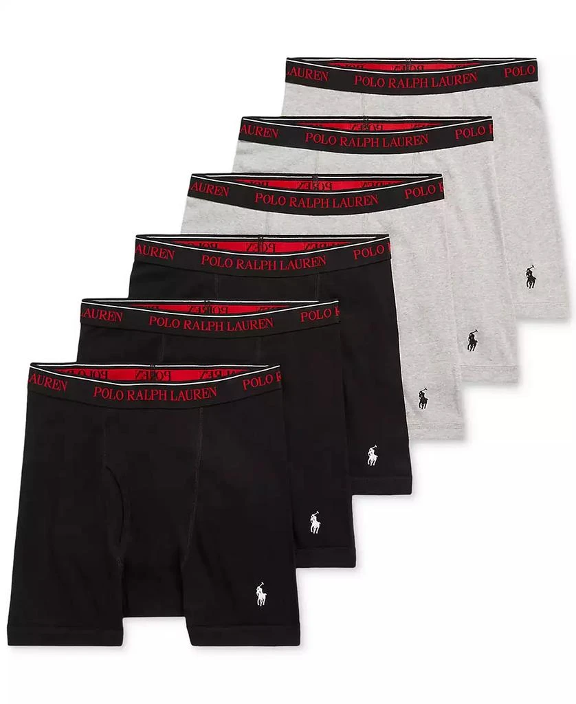 商品Ralph Lauren|Men's 5+1 Free Bonus Classic Fit Cotton Boxer Briefs,价格¥513,第1张图片